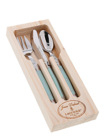 Jean Dubost Børnebestik 3 Stk Laguiole - Blue - ONE SIZE