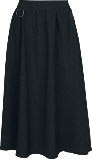 KIHILIST by KILLSTAR   Goth Middellangt skjørt   Eryssa Midi Skirt   XS til 4XL   Damer   svart