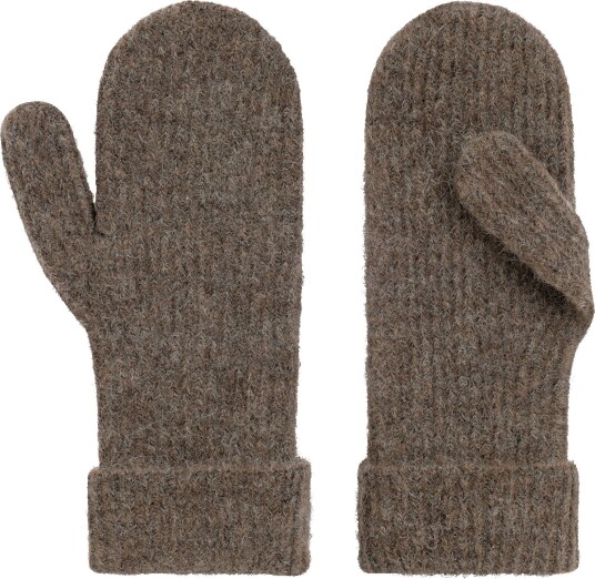 Lun Wear ullvotter ribbestrikk brun 1 par