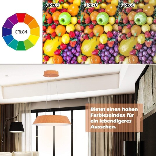 21W LED taklys energisparende taklampe med trekorn metallramme naturlig