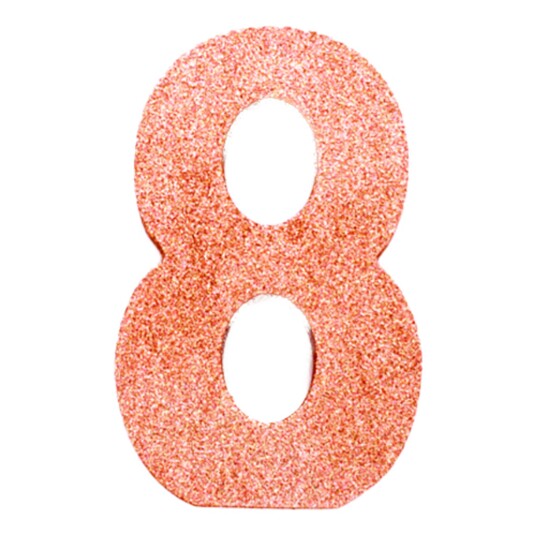 Globos Europe Borddekorasjon Tall Roségull - Tallet 8