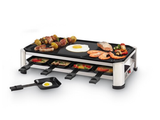 FRITEL RG 2170 - Raclette/grill - 1.5 kW - rustfritt stål krom/svart FRITEL RG 2170 - Raclette/grill - 1.5 kW - rustfritt stål krom/svart