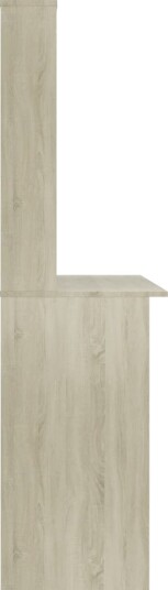 vidaXL Skrivebord med hyller sonoma eik 110x45x157 cm sponplate