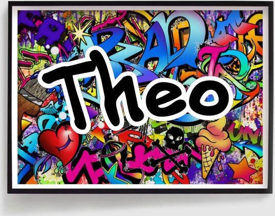 Personalisert Plakat Graffiti Navn Plakat