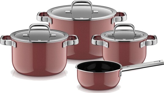 WMF Fusiontec Mineral Pro Grytesett med kjele Rose Quartz 7 deler WMF Fusiontec Mineral Pro Grytesett med kjele Rose Quartz 7 deler