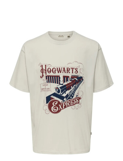 ONLY & SONS Onsxmas Rlx Ss Tee Hp - Cream - XS ONLY & SONS Onsxmas Rlx Ss Tee Hp - Cream - XS