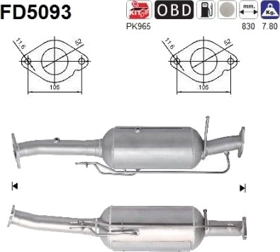Partikkelfilter AS FD5093 Partikkelfilter AS FD5093