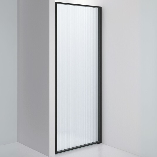 INR Iconic Nordic Rooms Dusjvegg Edge 2 Måltilpasset - Høyre / Matt Svart Sway Glass INR Iconic Nordic Rooms Dusjvegg Edge 2 Måltilpasset - Høyre / Matt Svart Sway Glass