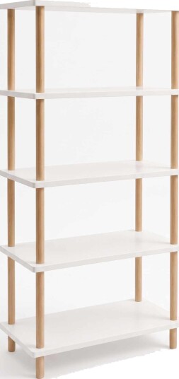 Bokhylle Hanah Home Pika Shelf (60 x 136 x 25 cm) Hvit - Hvit