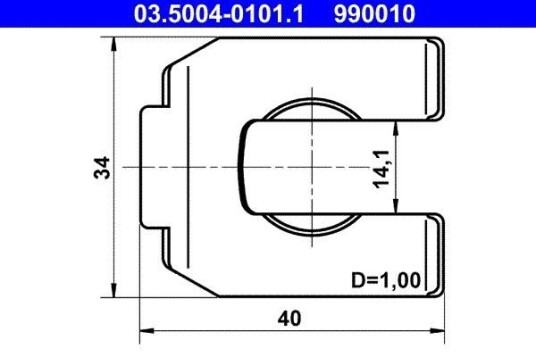 Holder bremseslange ATE 03.5004 0101.1