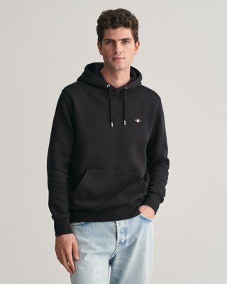 GANT Original Shield Logo Hoodie Black GANT Original Shield Logo Hoodie Black