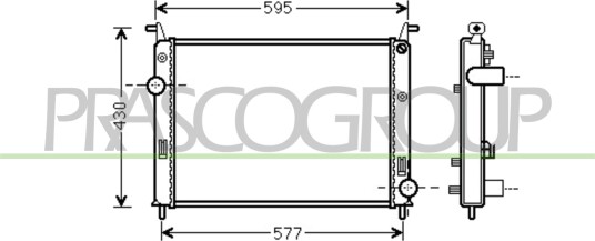 PRASCO FT114R001 Radiator motorkjøling PRASCO FT114R001 Radiator motorkjøling