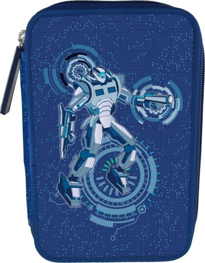 Tinka 8-804716 Dobbelt Pennal Med Innhold Cyber Robot