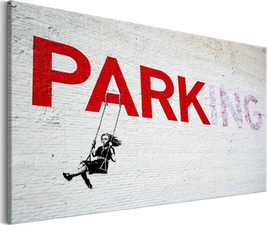 Bilde Parking Girl Swing at Banksy 120x80 Artgeist sp. z o. o.