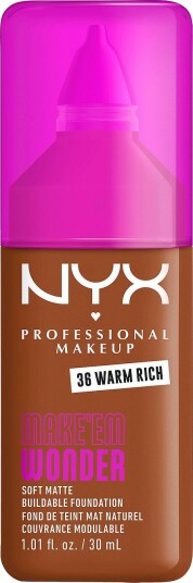 NYX Professional Makeup Make Em Wonder Foundation 30 Ml Brun NYX Professional Makeup Make Em Wonder Foundation 30 Ml Brun