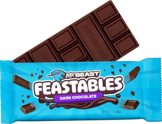 Godtesjuk Mr. Beast Feastables Dark Chocolate Mørk Sjokoladebar 60 g USA Import Godtesjuk Mr. Beast Feastables Dark Chocolate Mørk Sjokoladebar 60 g USA Import