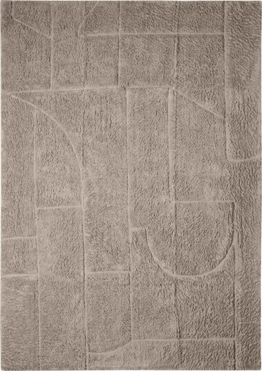Ryetepper Cremona Natural Cotton Shaggy taupe Størrelse: 200 x 290 cm