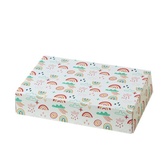 Gaveeske/godteboks Regnbuer 23x16x5cm Gaveeske/godteboks Regnbuer 23x16x5cm