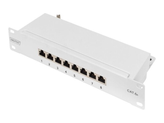 Digitus Koblingspanel Rackmonterbar Cat 6A Stp Rj-45 X 8 Svart Ral 9005 1U 10"