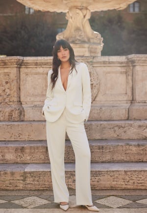 Bubbleroom Occasion Oversized Blazer White 36 Bubbleroom Occasion Oversized Blazer White 36