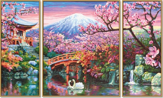 Schipper Meisterklasse Male etter nummer 80x50 cm Kirsebærblomstring i Japan Schipper Meisterklasse Male etter nummer 80x50 cm Kirsebærblomstring i Japan