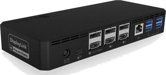 ICY BOX IB-DK2254AC Dokkingstasjon USB 3.2 Gen 2 Type-C Svart