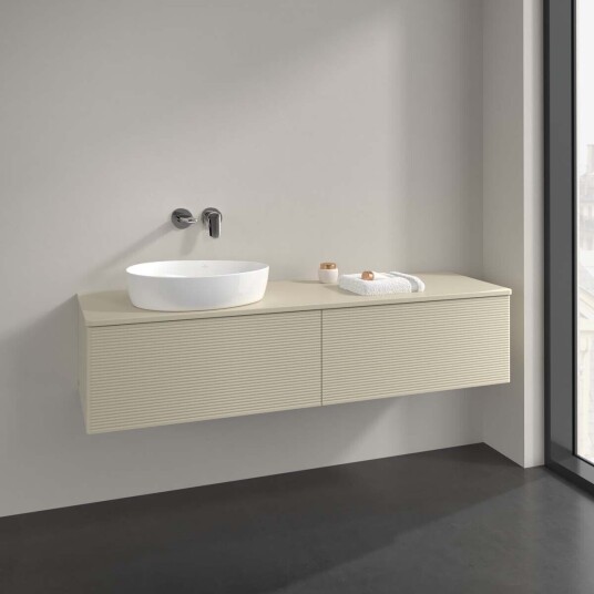 Villeroy & Boch  Antao Servantskap med 2 skuffer 160x50x36 cm u/lys Grå Matt