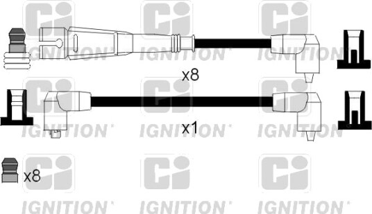 Tennplugg kabelsett QUINTON HAZELL XC1024