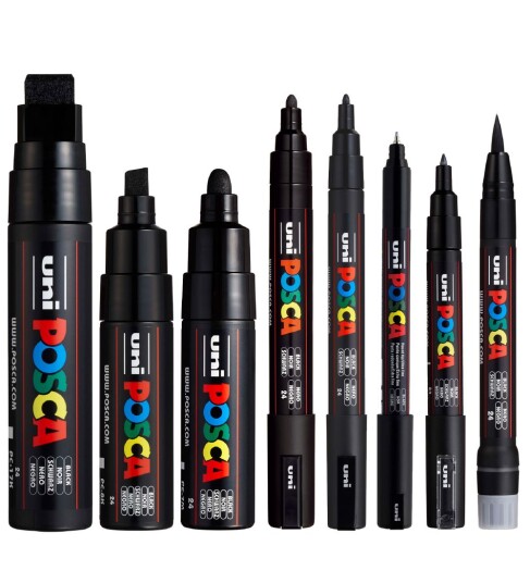 Posca Black 8-sett Posca Black 8-sett