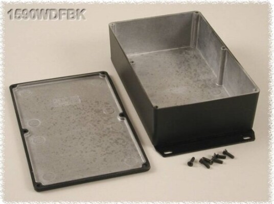 Hammond Electronics 1590WDFBK 187,5 × 119,5 × 56 mm Aluminium Svart Kabinett