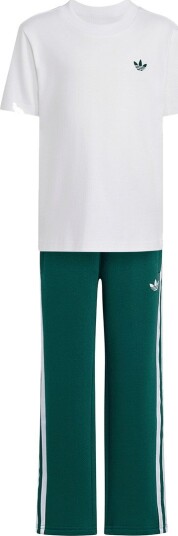 adidas Originals Sett - T-skjorte/Joggebukser - White/Green - adidas Originals - 4 år (104) - T-skjorte Grønn Hvit