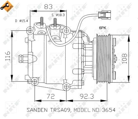 AC kompressor NRF 32072 AC kompressor NRF 32072