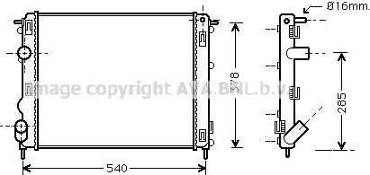 PRASCO RTA2272 Radiator motorkjøling