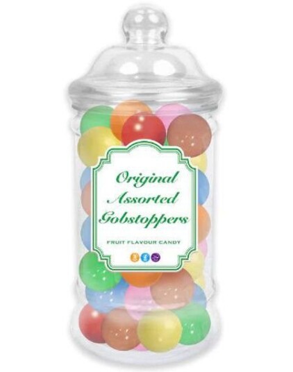 Zed Candy Original Gobstoppers Boutique Jar Evighetskuler med Fruktsmaker i Flott Krukke 400 gram