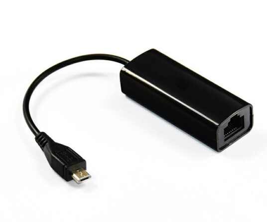 MICROCONNECT USB MICRO to Ethernet Black