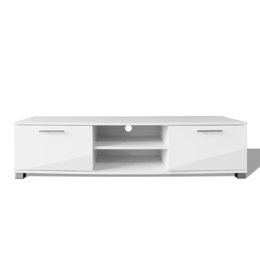 vidaXL TV-benk høyglans hvit 120x40,3x34,7 cm