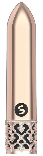 Shots Toys - Royal Gems Royal Gems: Glitz, 10 Speed Rechargeable Bullet, rosegull