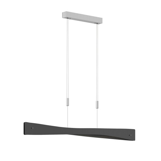 Lucande Lian LED-hengelampe, svart, aluminium