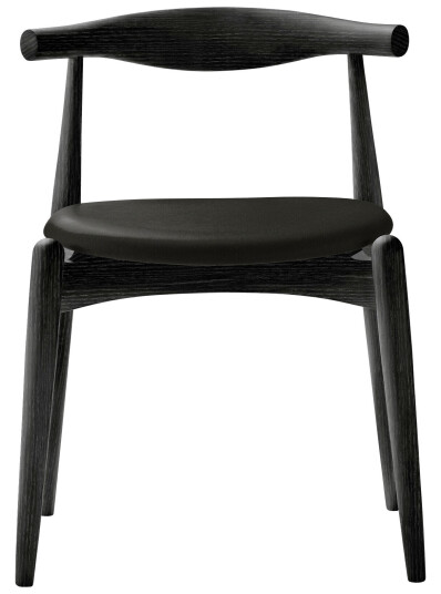 Carl Hansen & Søn CH20 Elbow Chair svart lakkert eik / Lær gruppe B Thor 359