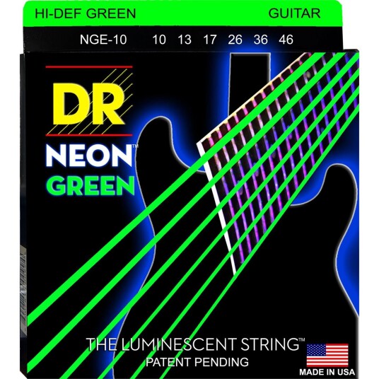Dr Strings Nge10 Neon Grønn 010-046 Medium