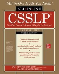 Csslp Certified Secure Software Lifecycle Professional All-In-One Exam Guide, Third Edition Av Wm. Arthur Conklin, Daniel Shoemaker