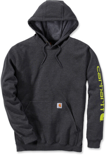 Carhartt Midweight Sleeve Logo Hettegenser S Grå Carhartt Midweight Sleeve Logo Hettegenser S Grå