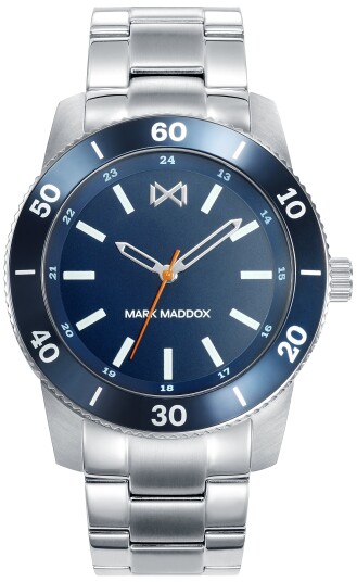 Mark Maddox Herreklokke HM7129 36 Classic Blå/Stål Ø43 mm