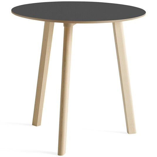 Hay CPH Deux 220 2.0 Bord Ø75 cm Stone Grey / Ubehandlet Bøk