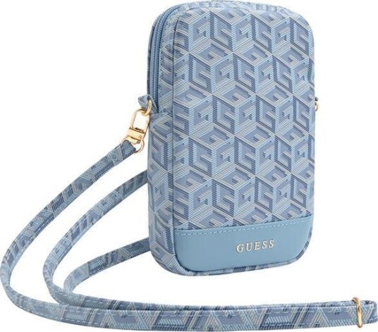 Guess Handbag Guwbzpgcspgb Blue/Blue Zip Gcube Bottom Stripe