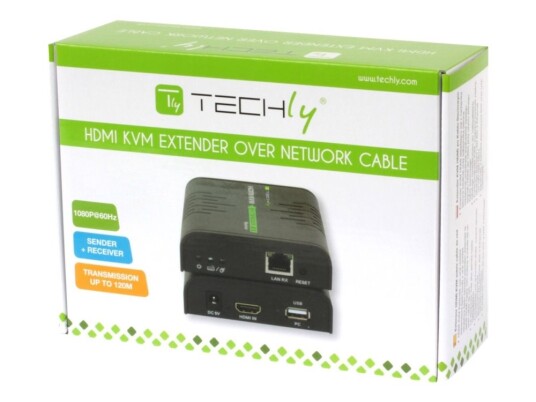 Techly 120M Hdmi Kvm Extender Over Network Cable - Sender Og Mottaker - Kvm / Lydutvider - 1Gbe, Usb 2.0, Hdmi - 10Base-T, 100Base-Tx, 1000Base-T - Opp Til 120 M Techly 120M Hdmi Kvm Extender Over Network Cable - Sender Og Mottaker - Kvm / Lydutvider - 1Gbe, Usb 2.0, Hdmi - 10Base-T, 100Base-Tx, 1000Base-T - Opp Til 120 M