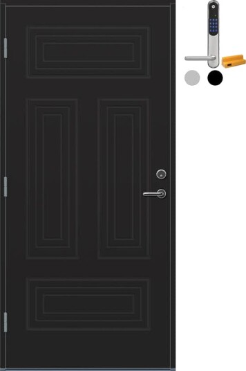 Ytterdør Bygg1 Stavern med Yale Doorman Classic Home