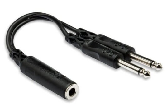 Hosa YPP106 hun-Jack/2x han-Jack 15cm sort