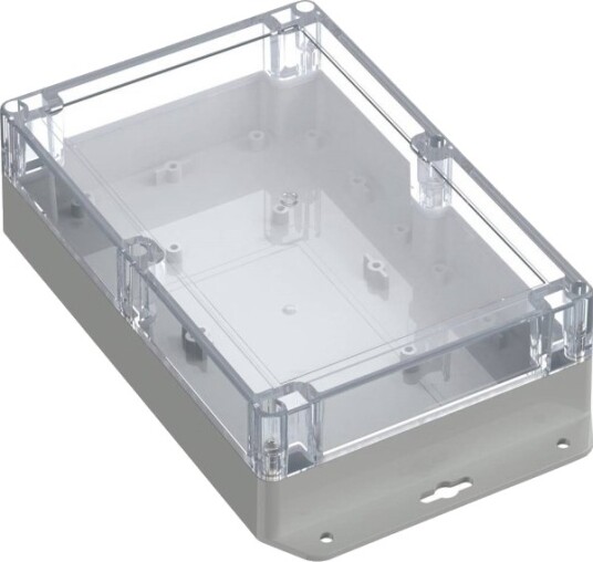 Tru Components TC 13865332 243,5 × 141,5 × 60,1 mm ABS PC Lys Grå Transparent