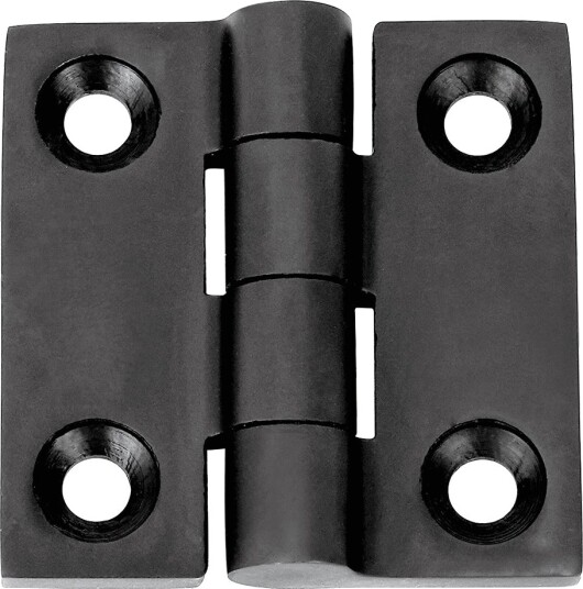 1852 Hengsel 38 x 38 mm syrefast sort
